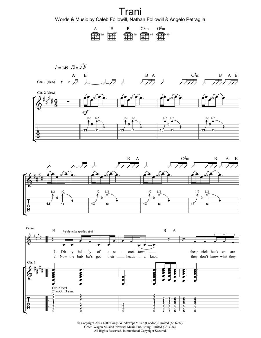 Trani Acoustic Guitar scores gallery preview page 1