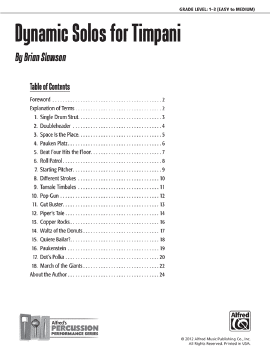 Dynamic Solos for Timpani