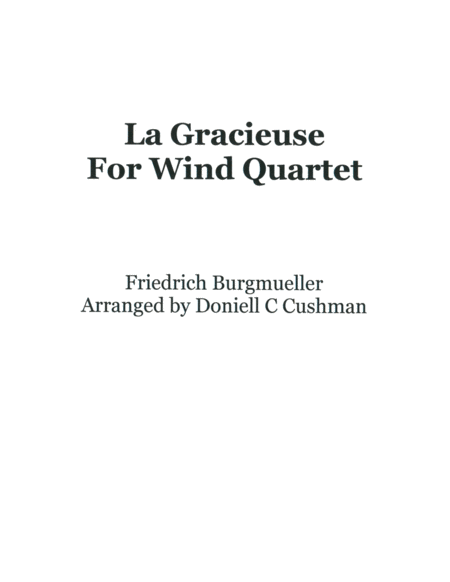 La Gracieuse for Wind Quartet