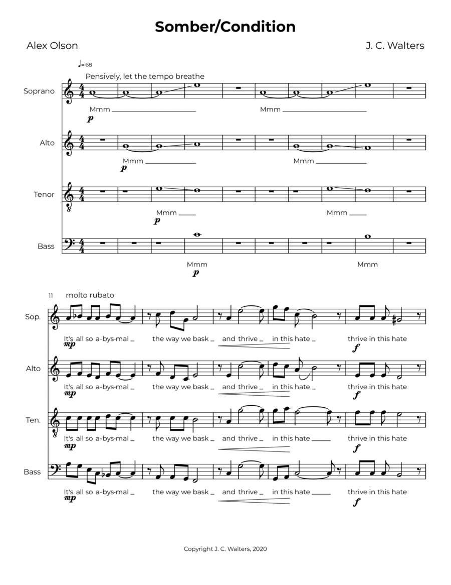 Somber/Condition 4-Part scores gallery preview page 1