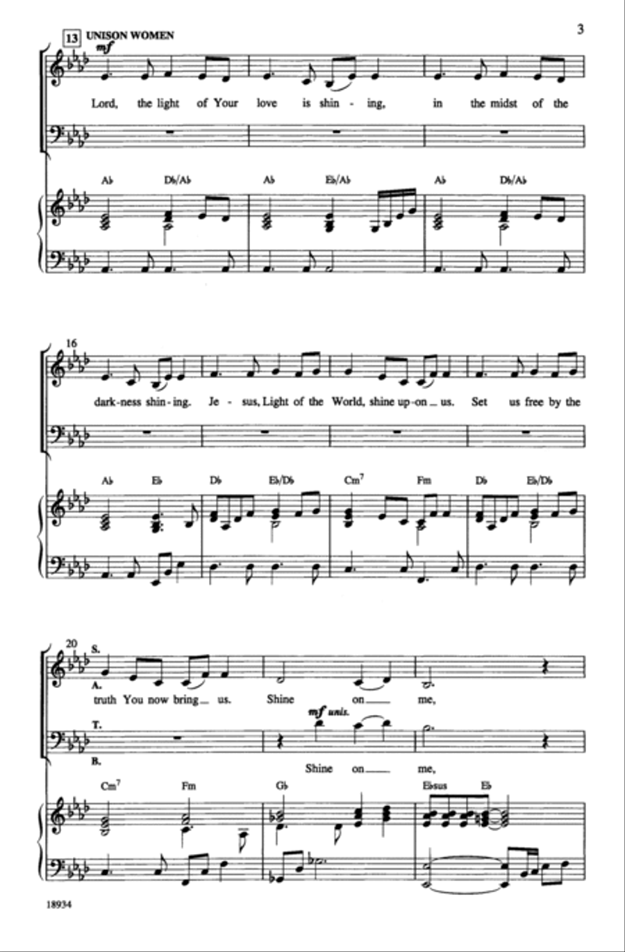 Shine, Jesus, Shine 4-Part scores gallery preview page 3