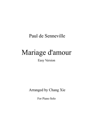 Book cover for Mariage d'amour-Piano Solo Easy Version