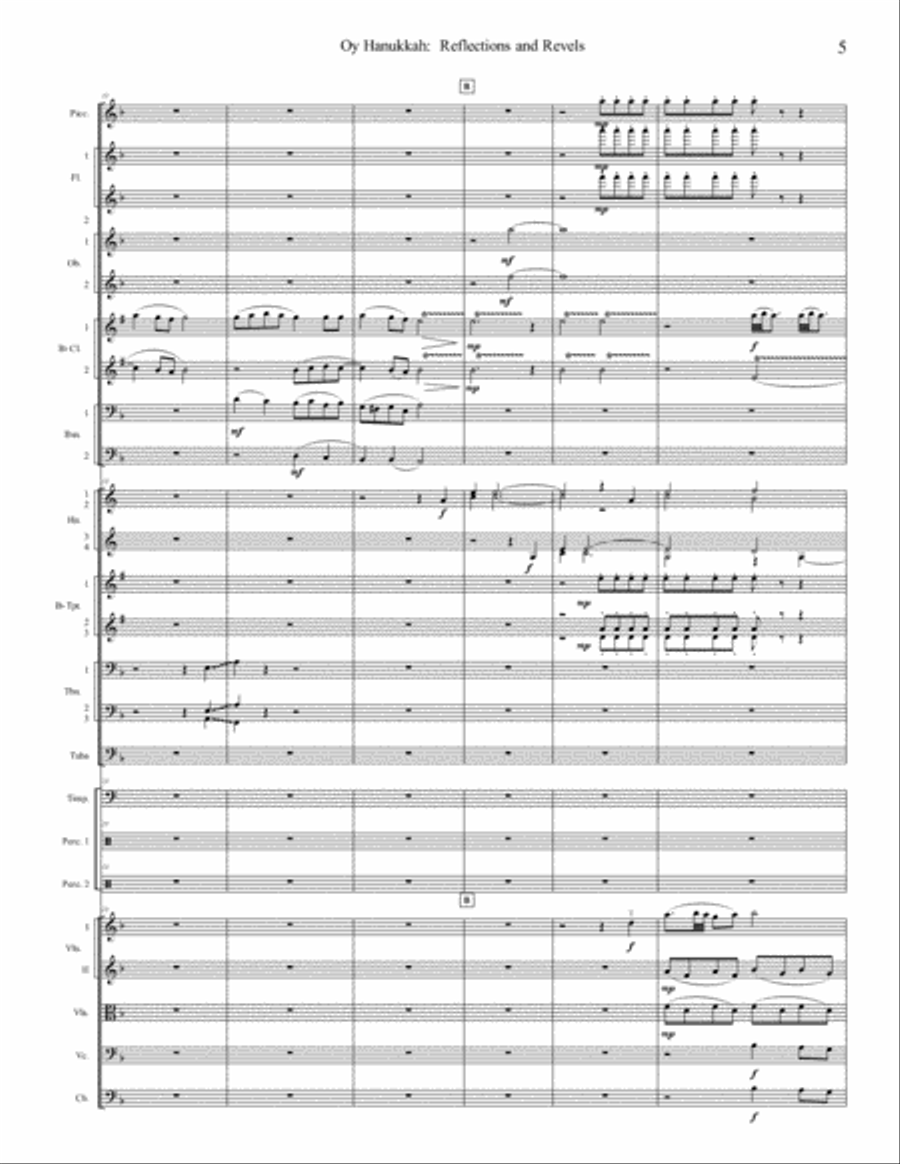 Oy Hanukkah: Reflections and Revels Full Orchestra scores gallery preview page 5