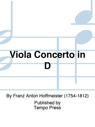 Book cover for Viola Concerto in D