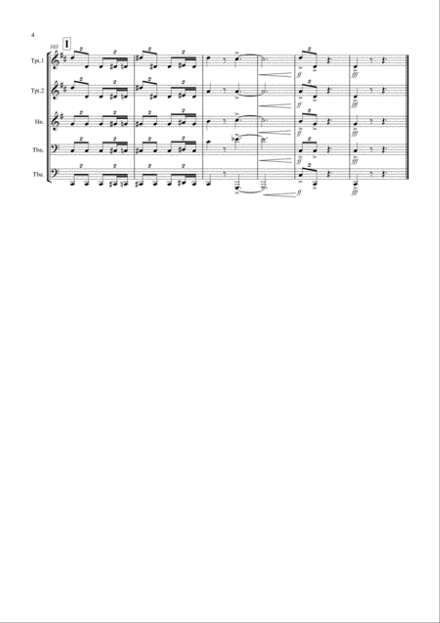 Tasty Biscuit! for Brass Quintet Brass Quintet scores gallery preview page 4