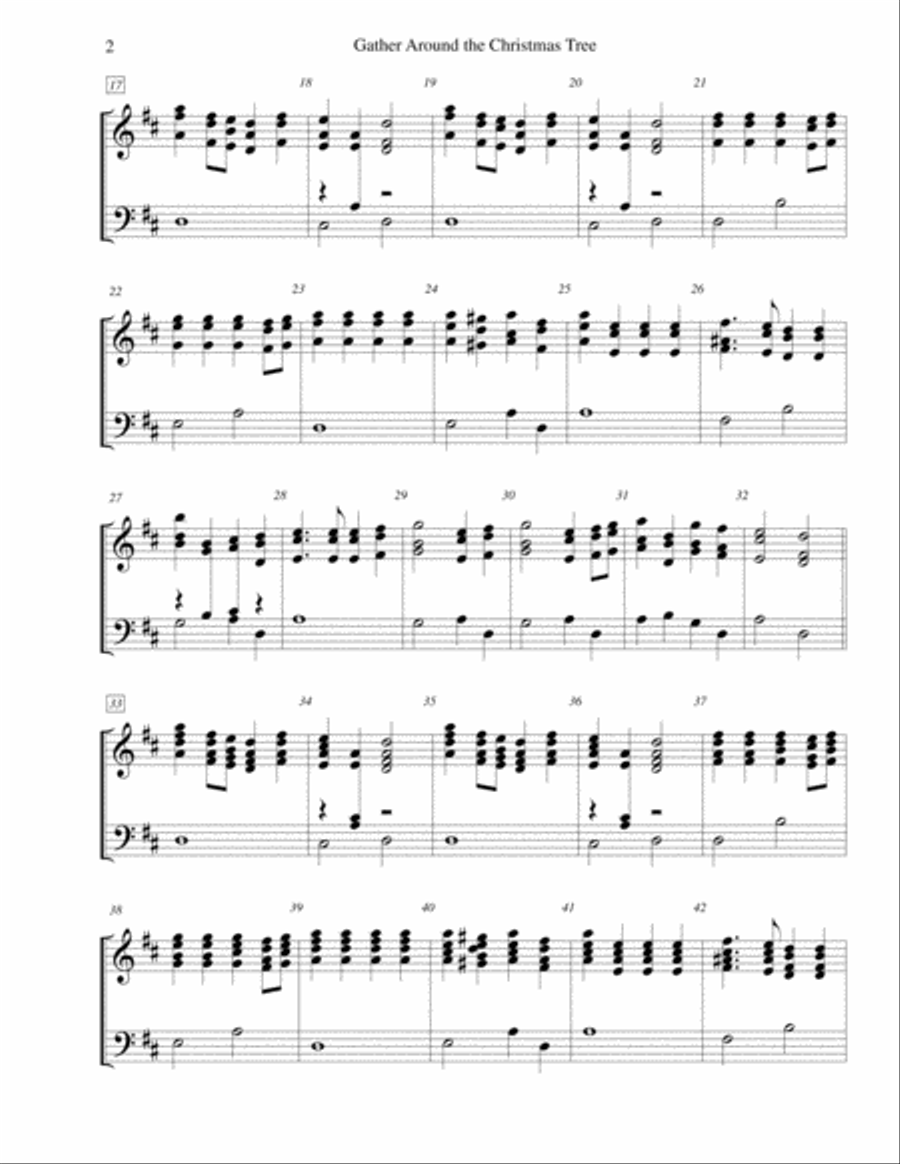 Gather Around the Christmas Tree - for 3-octave handbell choir 3-Octaves scores gallery preview page 2