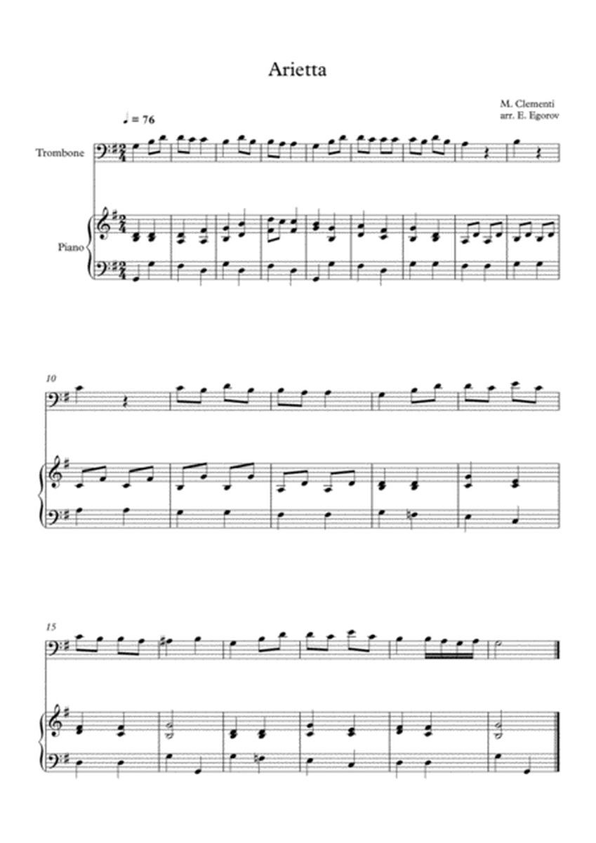 Arietta, Muzio Clementi, For Trombone & Piano image number null