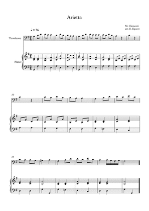 Arietta, Muzio Clementi, For Trombone & Piano
