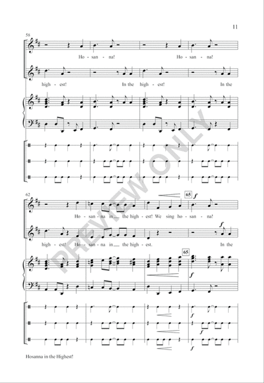 Hosanna in the Highest! 2-Part scores gallery preview page 10