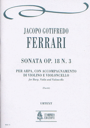 Book cover for Sonata Op. 18 No. 3 for Arpa, Violin and Violoncello