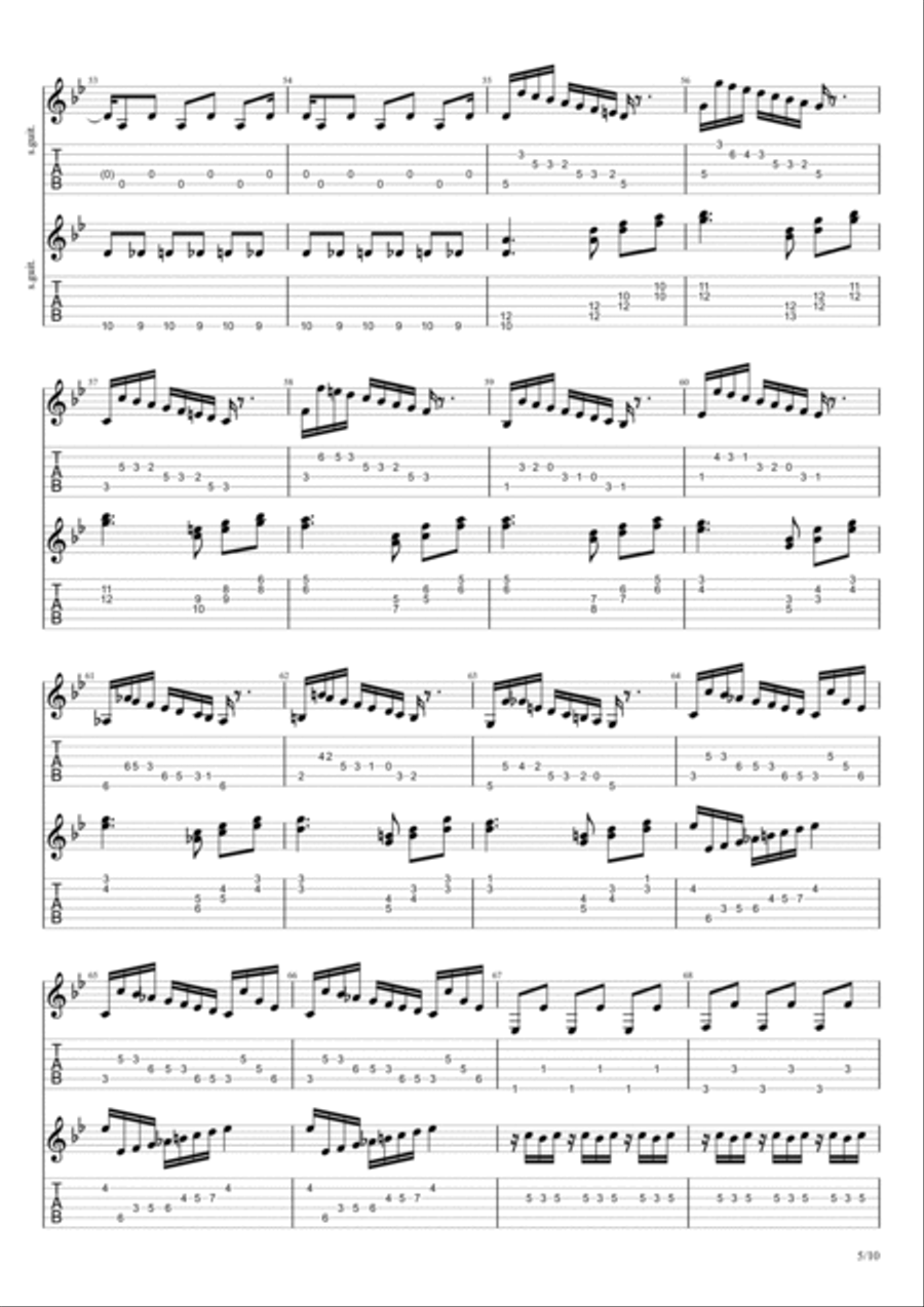 Vivaldi - Summer Presto - Guitar Duet Acoustic Guitar scores gallery preview page 5