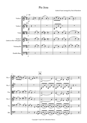 Pie Jesu (from Requiem) for String Orchestra
