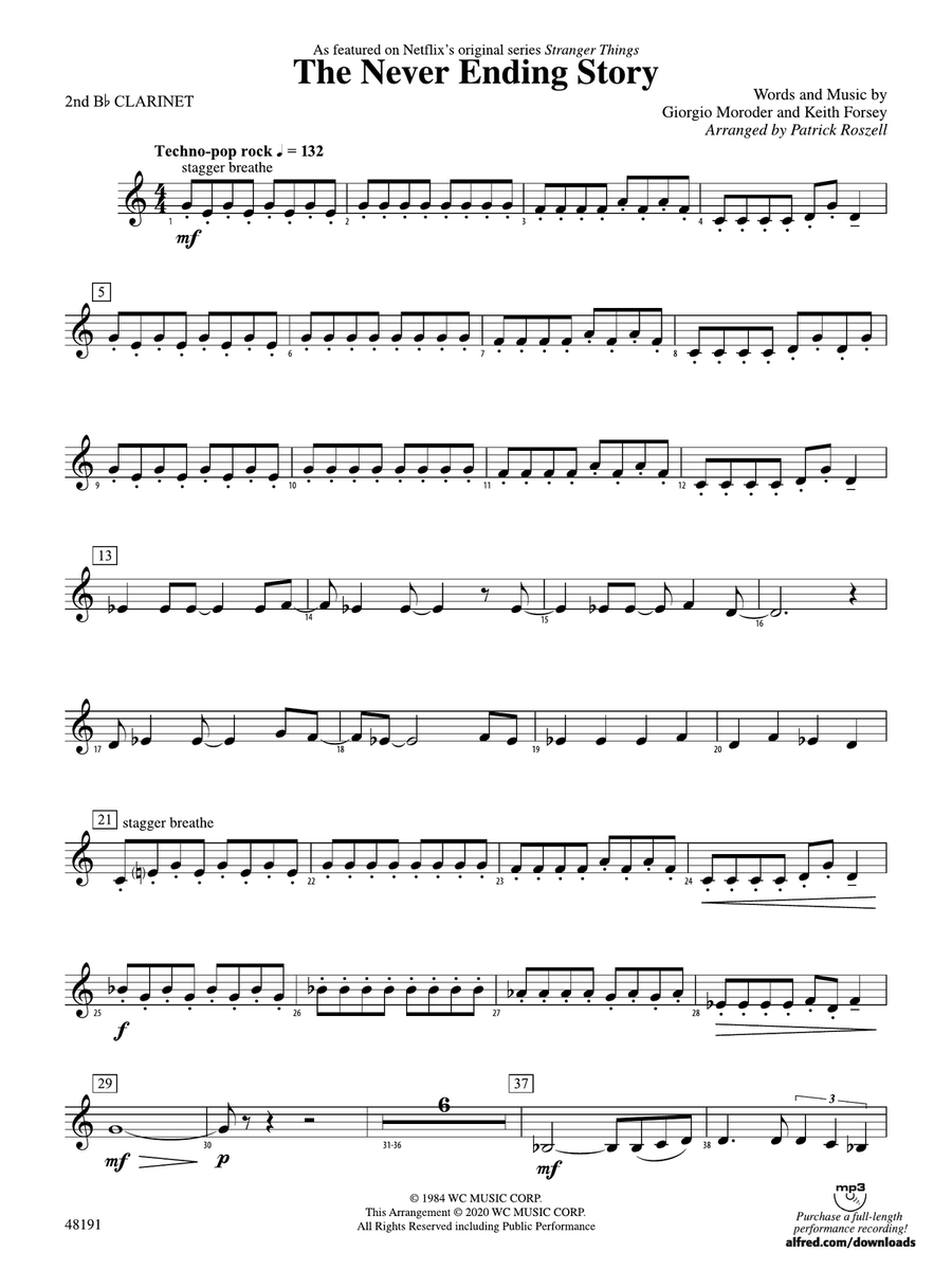 The Never Ending Story: 2nd B-flat Clarinet