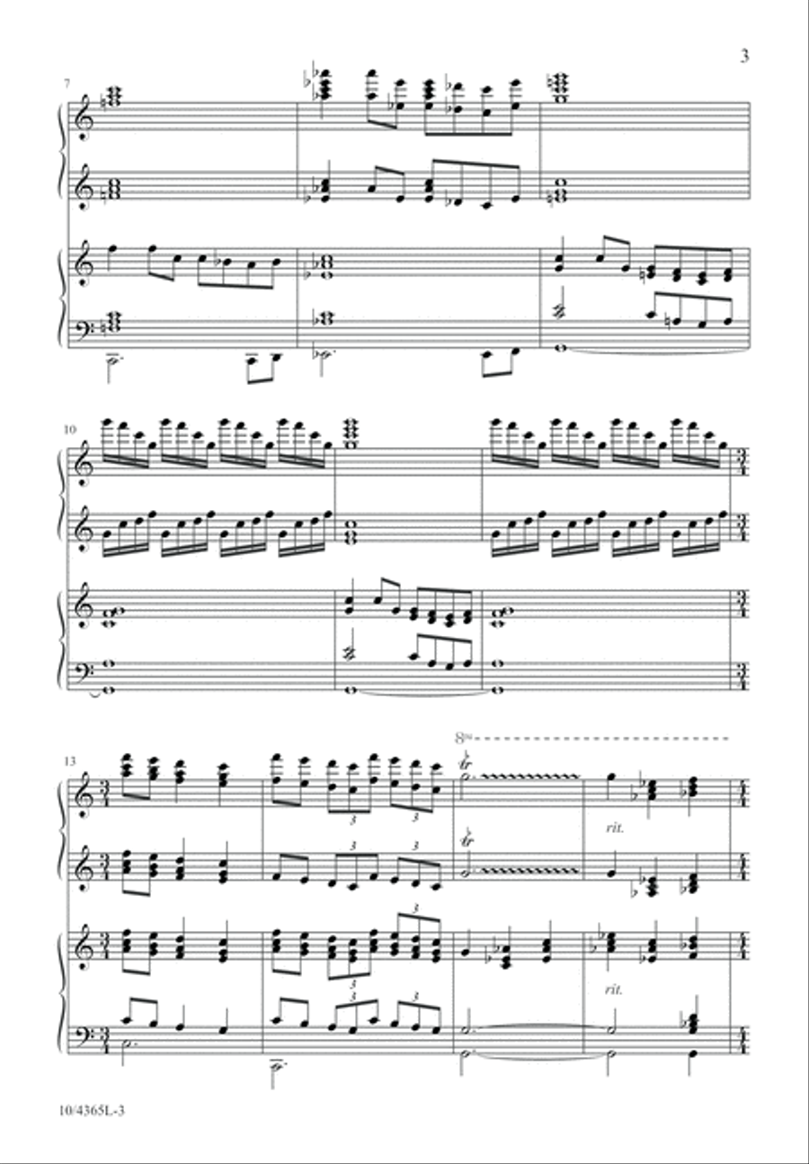Hear How the Bells of Christmas Play 4-Part scores gallery preview page 3