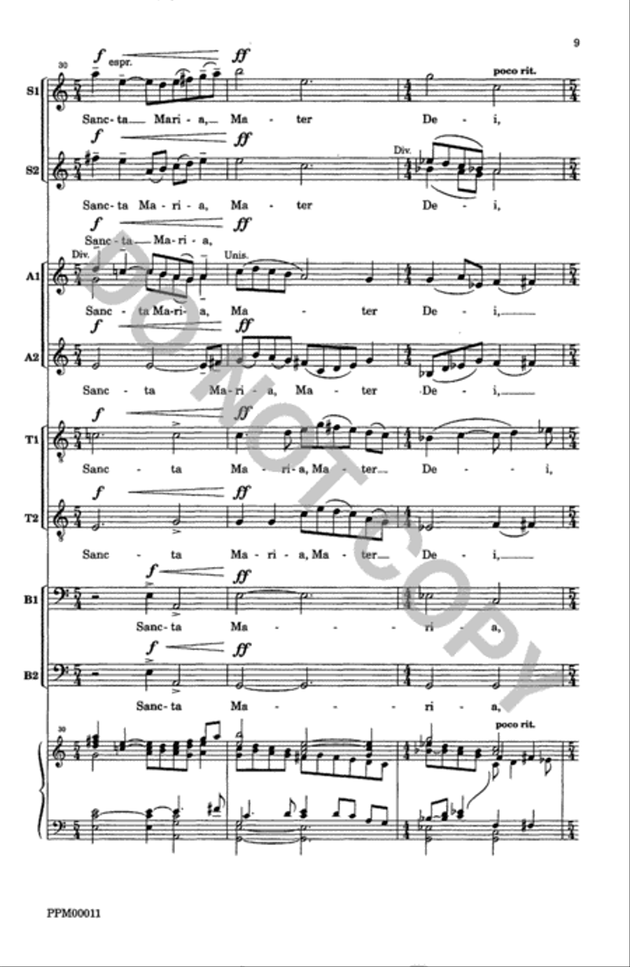 Ave Maria Op. 261 Ave Maria Op. 261 SSAATTBB scores gallery preview page 10