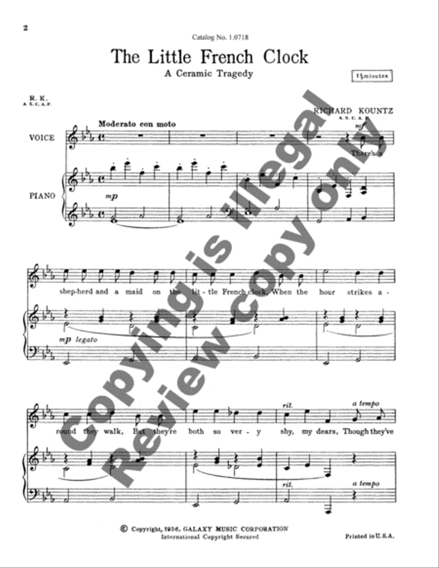 The Little French Clock The Little French Clock High Voice scores gallery preview page 3