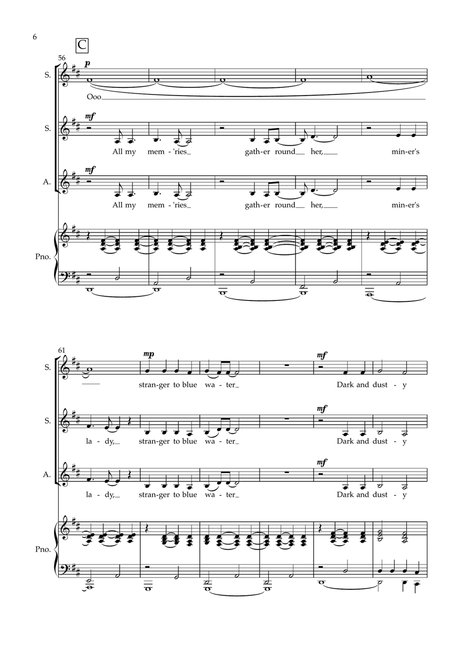 Take Me Home, Country Roads SSA scores gallery preview page 6