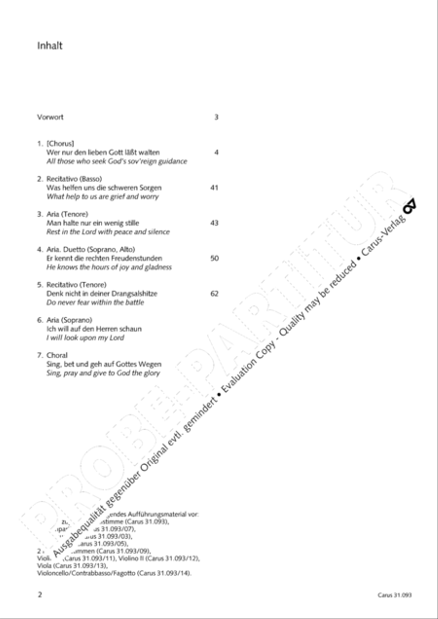 All those who seek God's sov'reign guidance (Wer nur den lieben Gott lasst walten) 4-Part scores gallery preview page 3