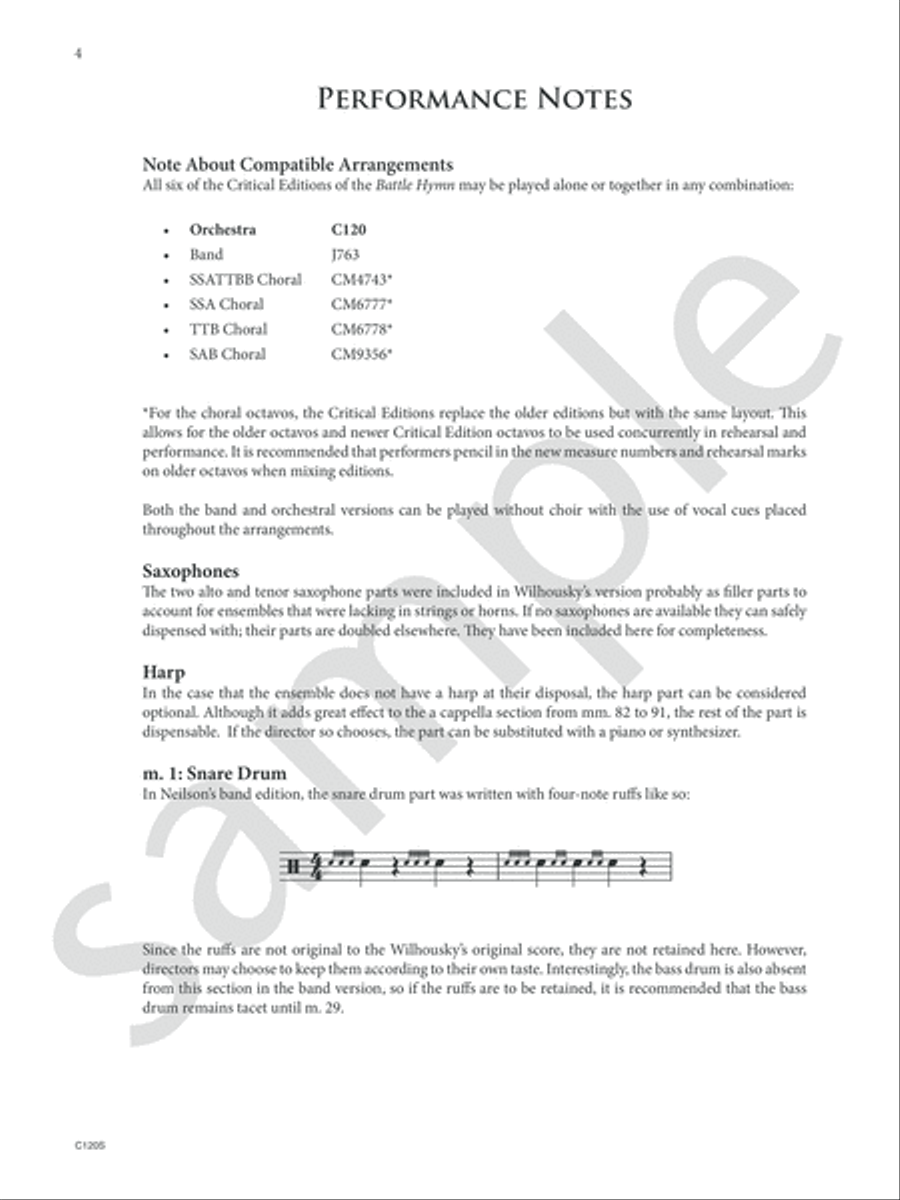 Battle Hymn of the Republic Orchestra scores gallery preview page 6