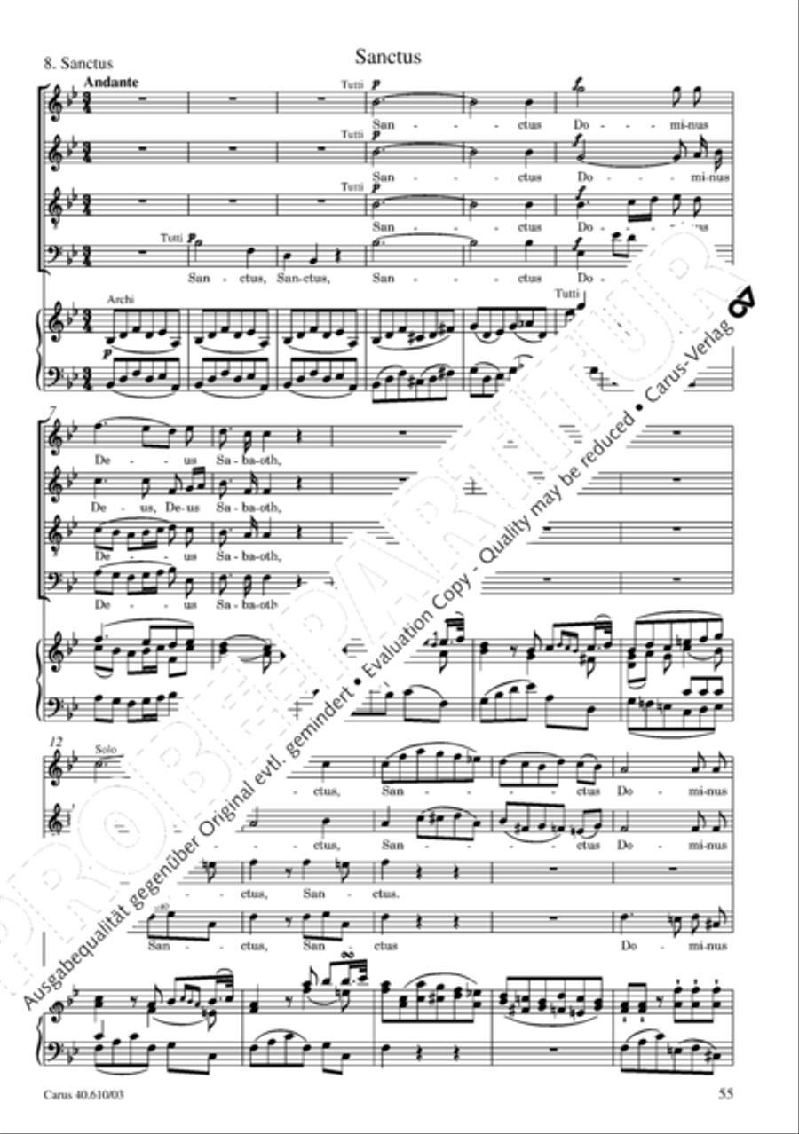 Theresienmesse in B 4-Part scores gallery preview page 56