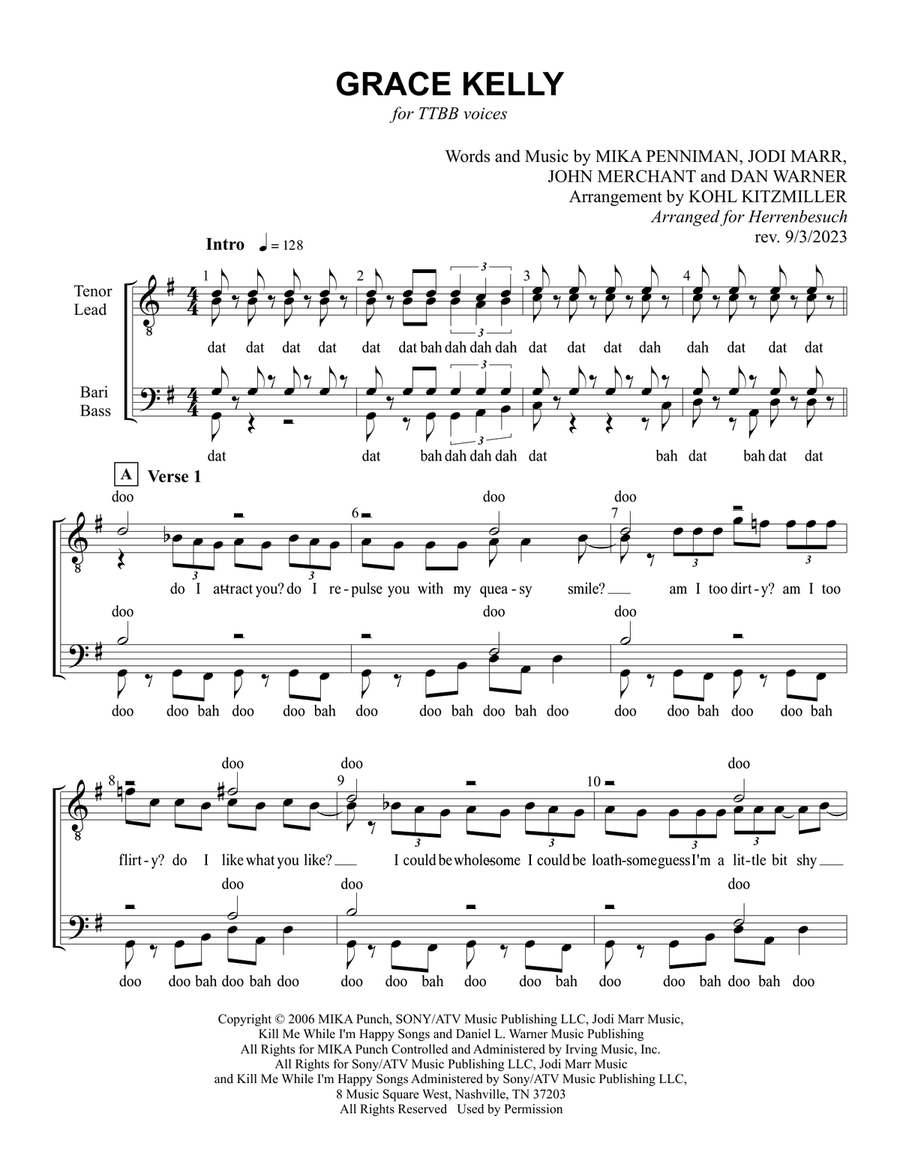 Grace Kelly Grace Kelly TTBB scores gallery preview page 2