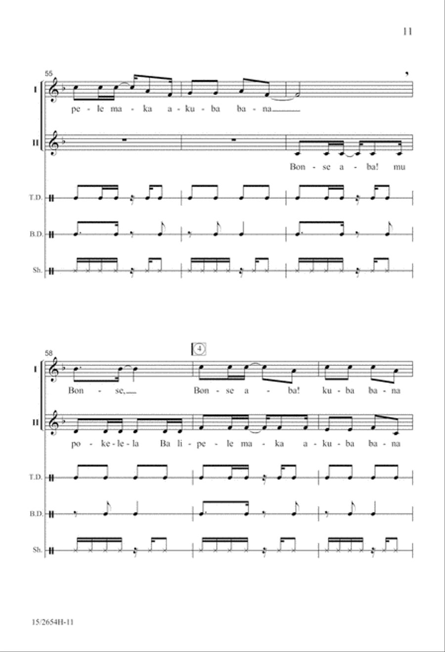 Bonse Aba A Cappella scores gallery preview page 12