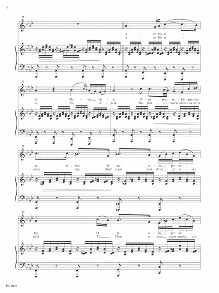 Ave Maria Op. 52, No.6, For Medium Voice and Piano