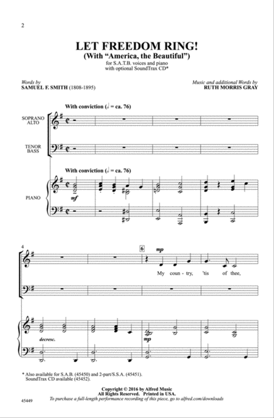 Let Freedom Ring! Choir scores gallery preview page 1