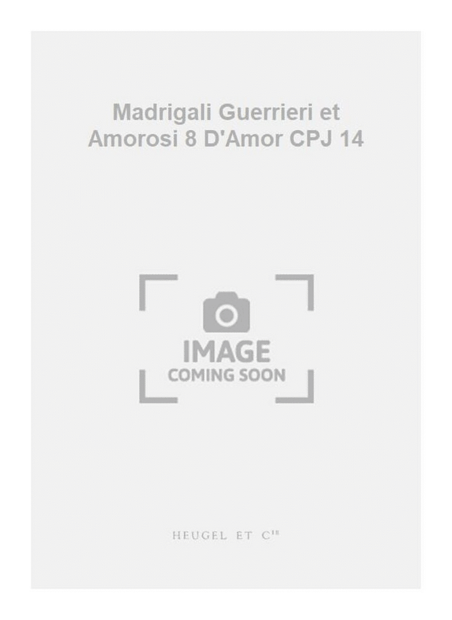 Madrigali Guerrieri et Amorosi 8 D'Amor CPJ 14 Set of Parts scores gallery preview page 1