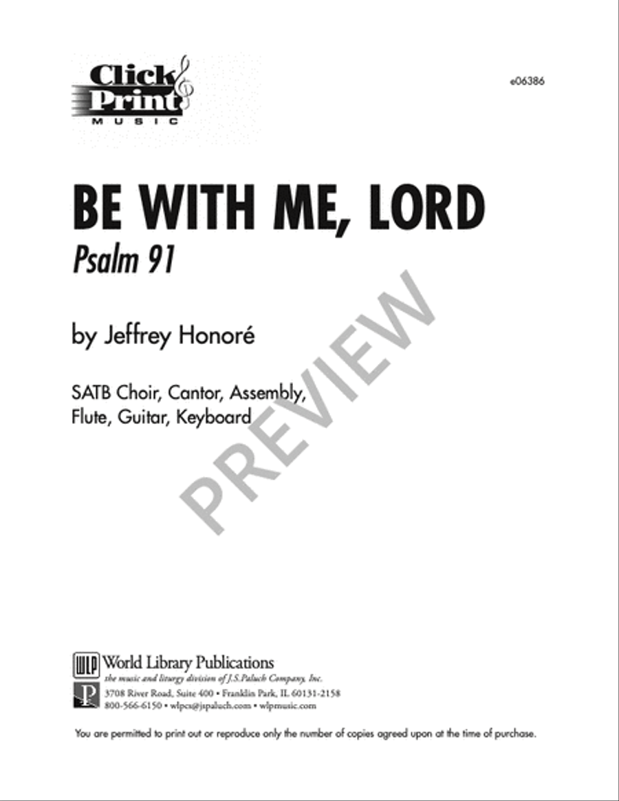 Be with Me, Lord: Psalm 91 4-Part scores gallery preview page 4