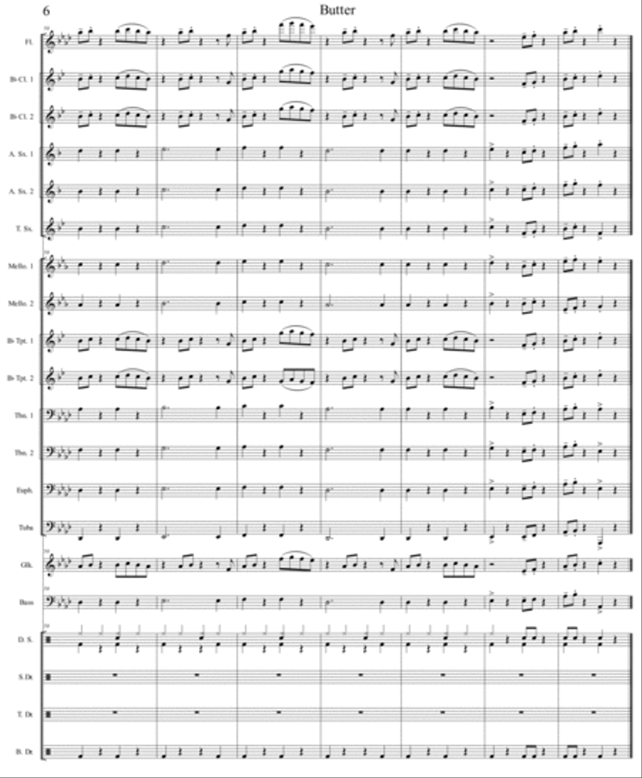 Butter Marching Band scores gallery preview page 6