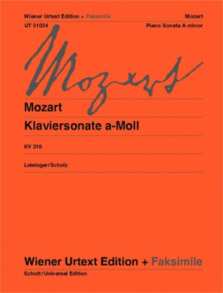 Book cover for Piano Sonata in A Minor, K 310 (300d)