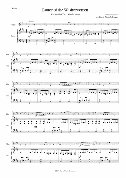 Dance of the Washerwomen (with Hupfauf) for violin and piano image number null
