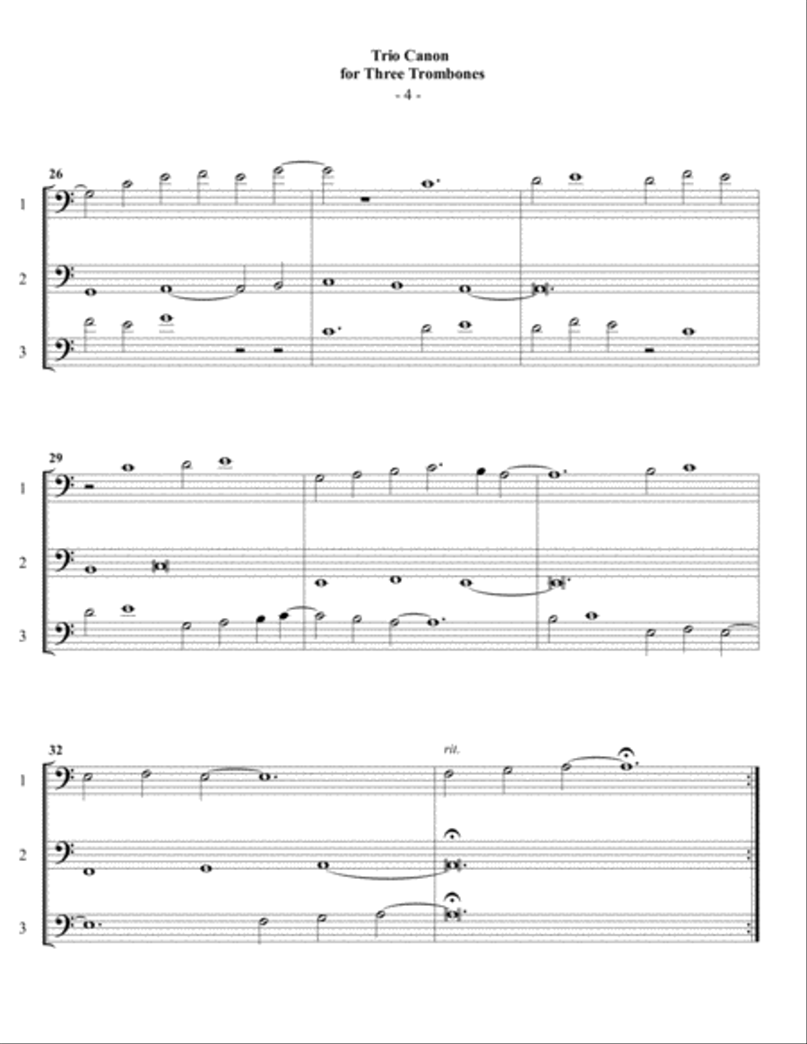 Guthrie: Trio Canon for 3 Trombones Trombone Trio scores gallery preview page 4