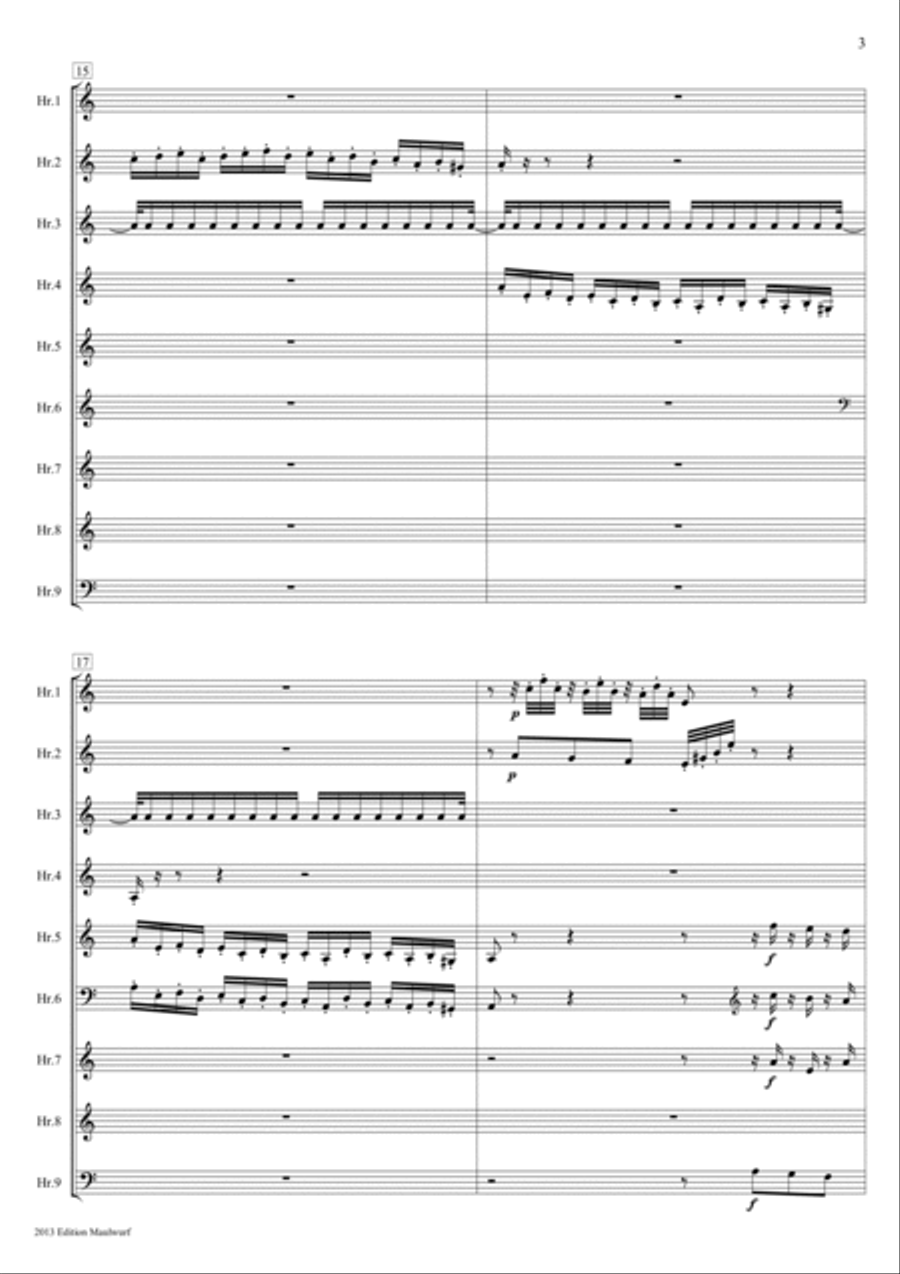 Toccata con Fuga in D-minor Horn scores gallery preview page 5