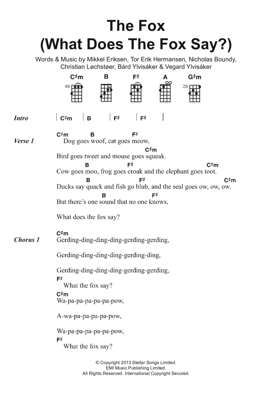 The Fox (What Does The Fox Say?) Voice scores gallery preview page 1