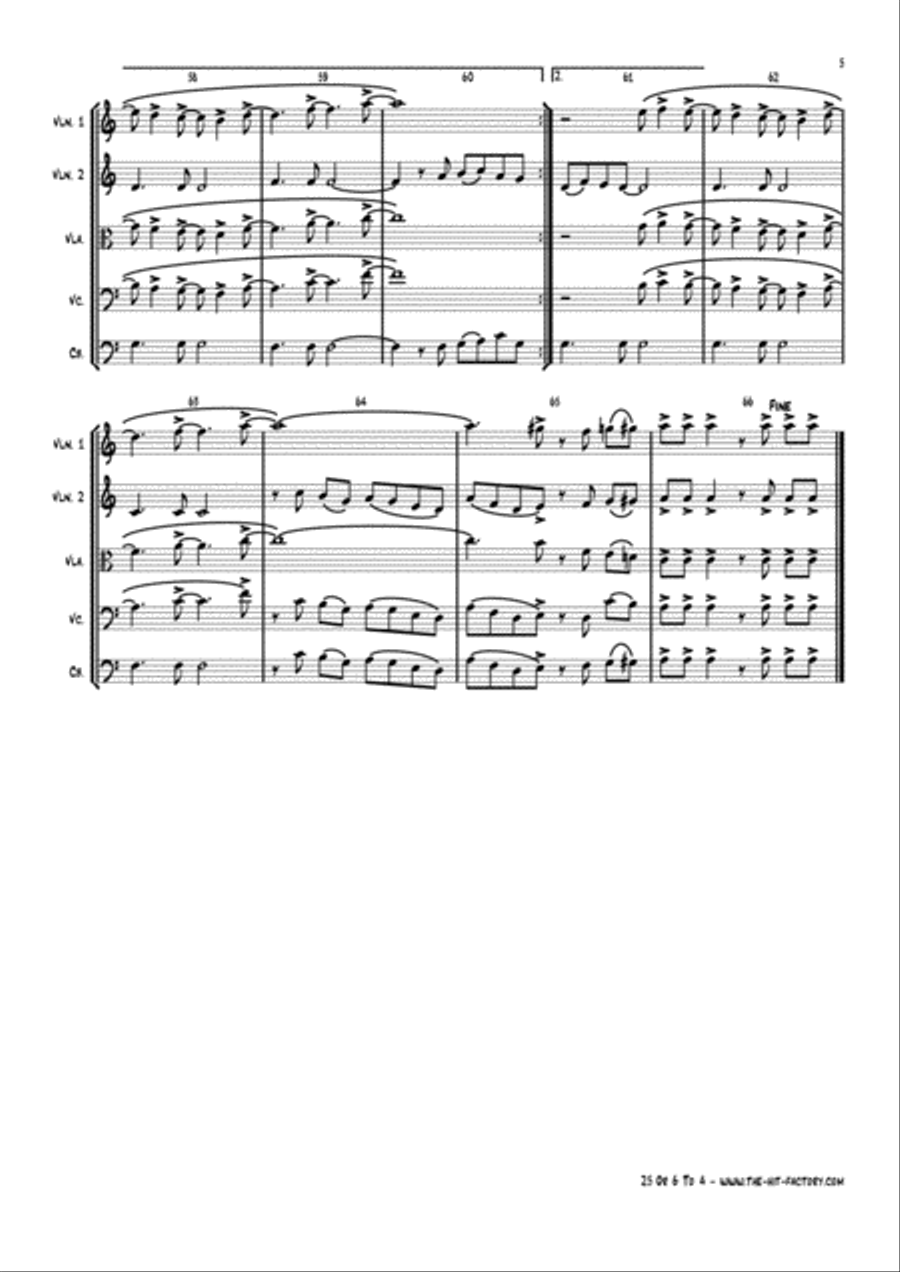25 Or 6 To 4 String Quintet scores gallery preview page 5