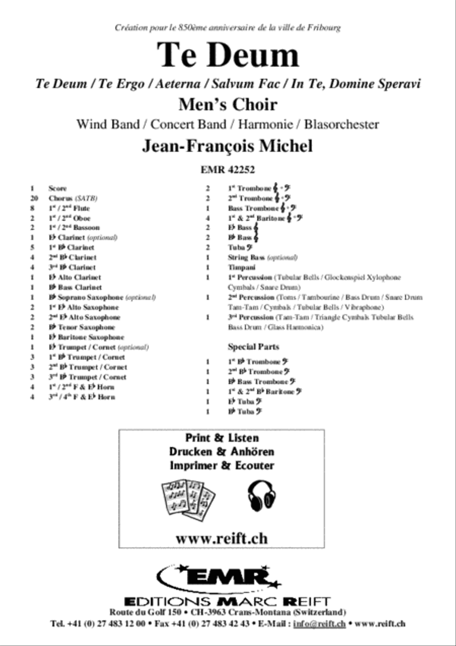 Te Deum Men's Choir scores gallery preview page 2