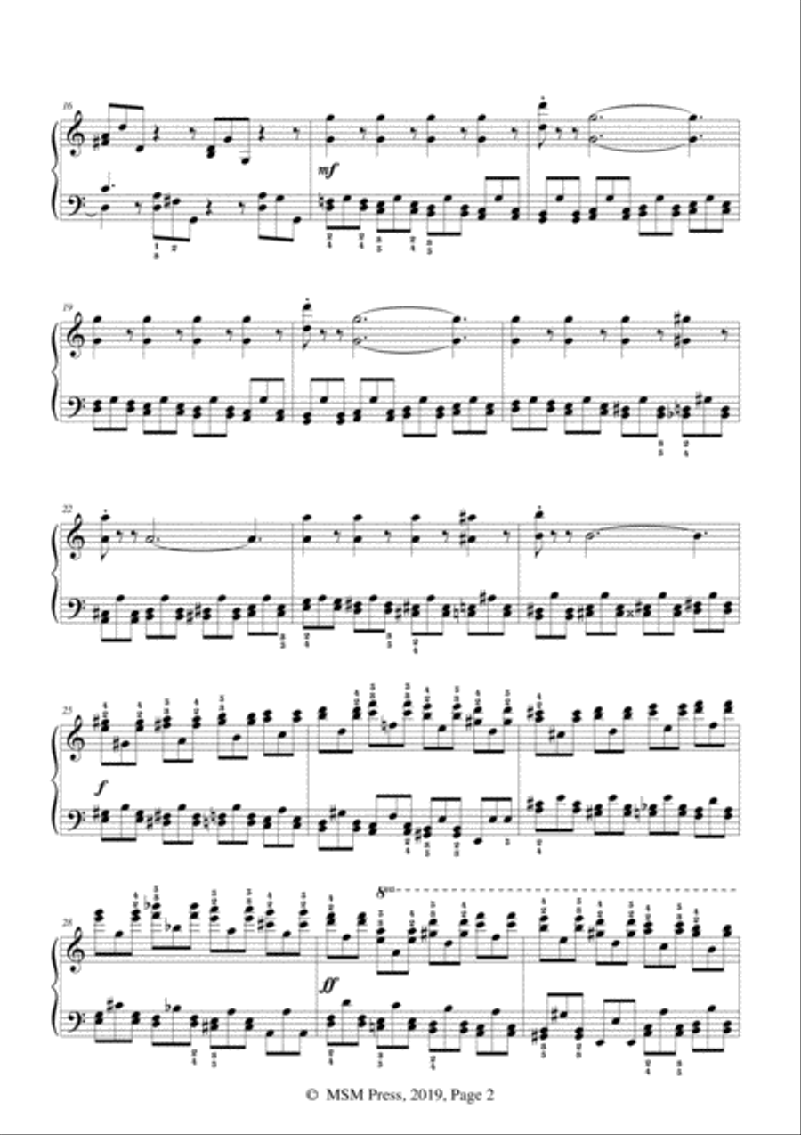 Moszkowski-15 Etudes de Virtuosité,Op.72,No.8,Allegro energico in C Major Piano Method scores gallery preview page 4