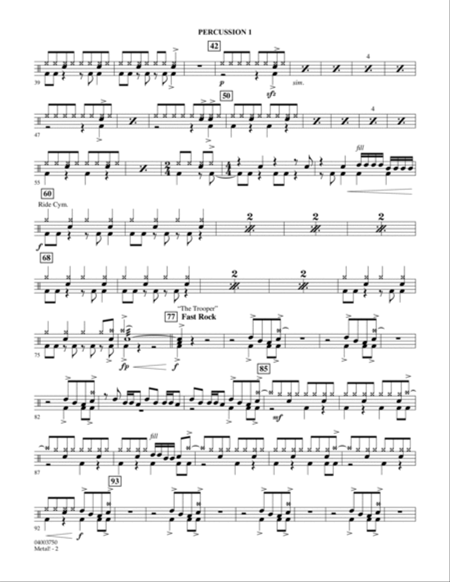 Metal! - Percussion 1 Concert Band scores gallery preview page 2