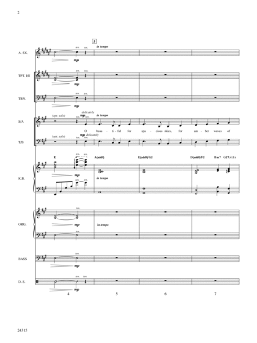 America, the Beautiful Choir scores gallery preview page 3