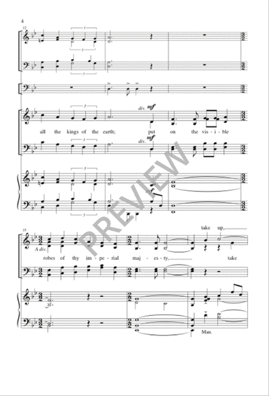 Come Forth to Be Renewed 4-Part scores gallery preview page 4