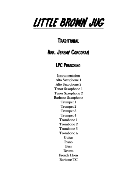 Little Brown Jug for Jazz Band image number null