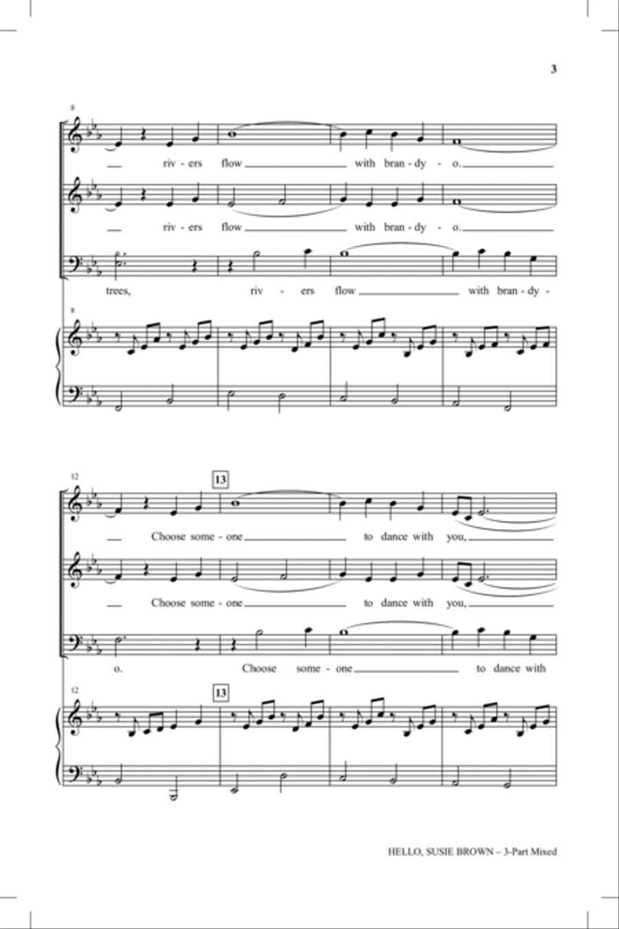 Hello, Susie Brown Hello, Susie Brown 3-Part scores gallery preview page 2