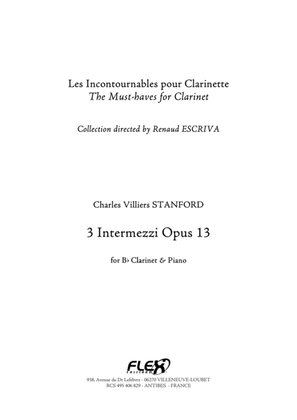 Book cover for 3 Intermezzi Opus 13