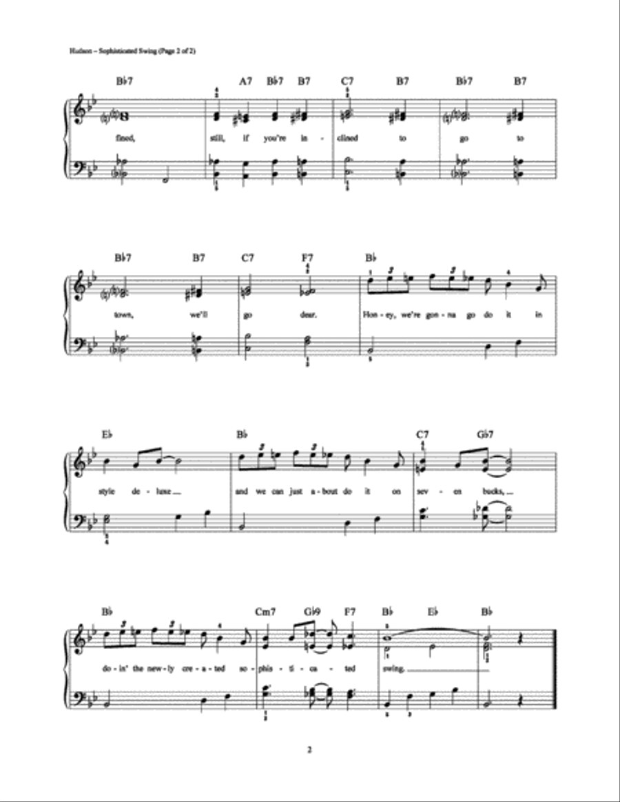 Sophisticated Swing Sophisticated Swing Easy Piano scores gallery preview page 2