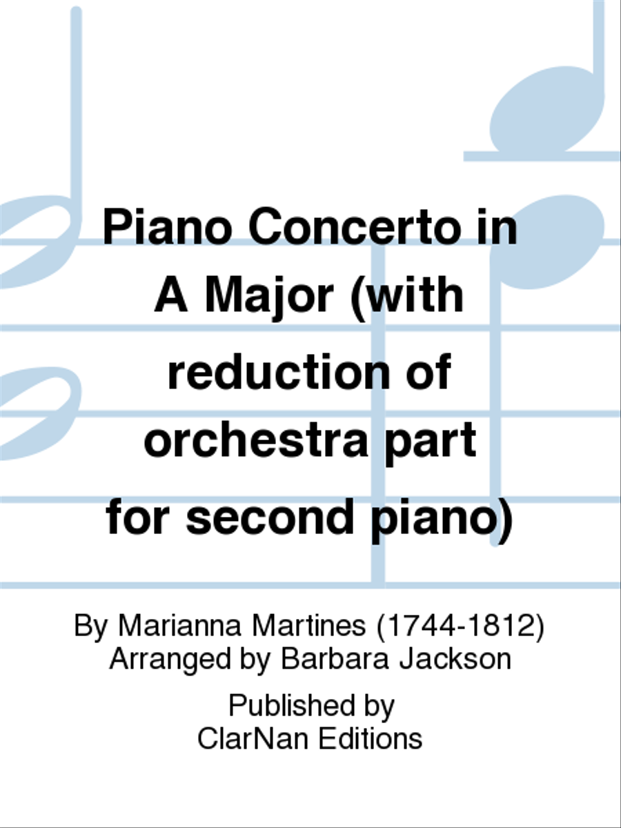 Piano Concerto in A Major (with reduction of orchestra part for second piano) Piano Solo scores gallery preview page 1
