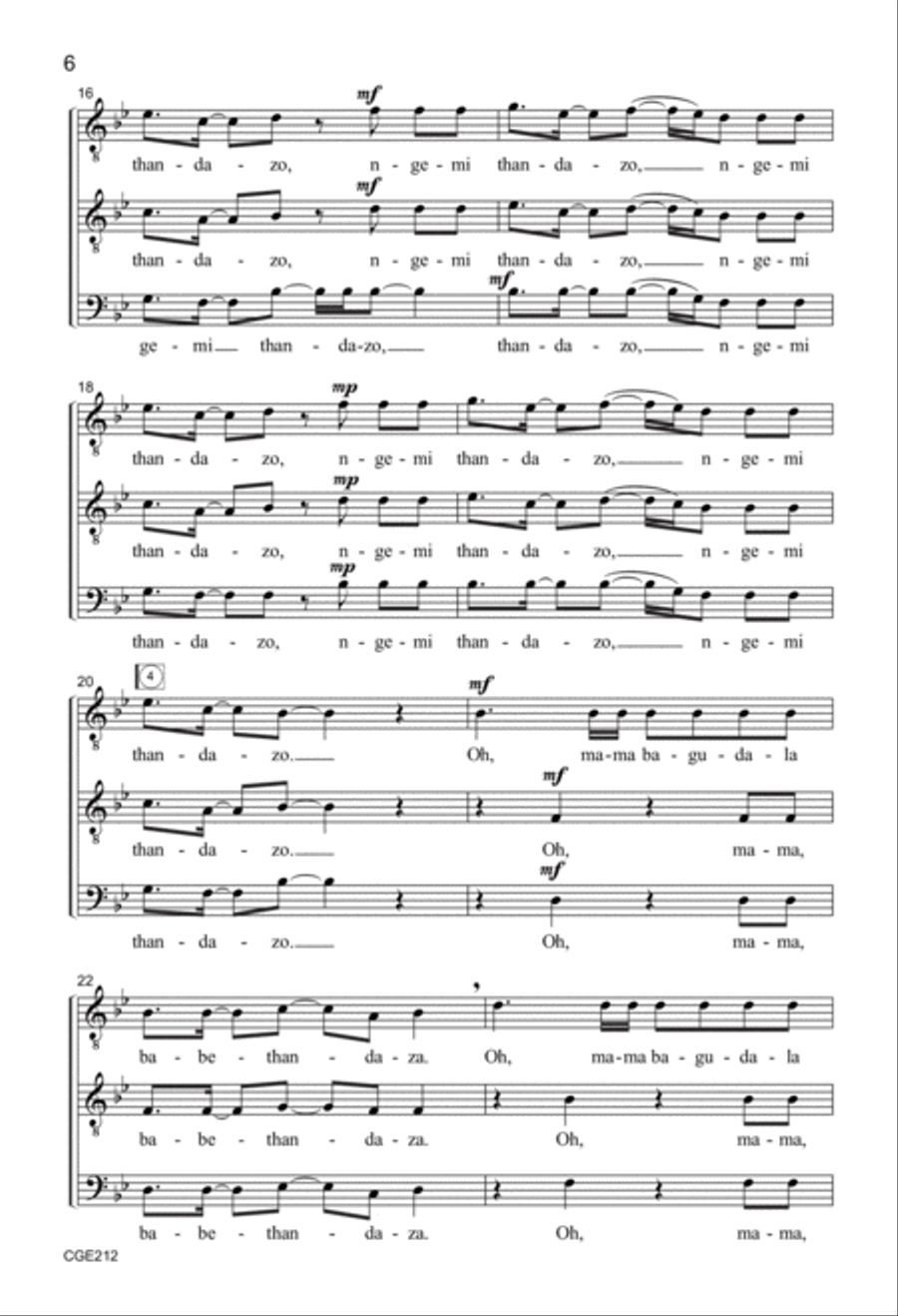 Babethandaza (TTB) Babethandaza (TTB) TTBB scores gallery preview page 5
