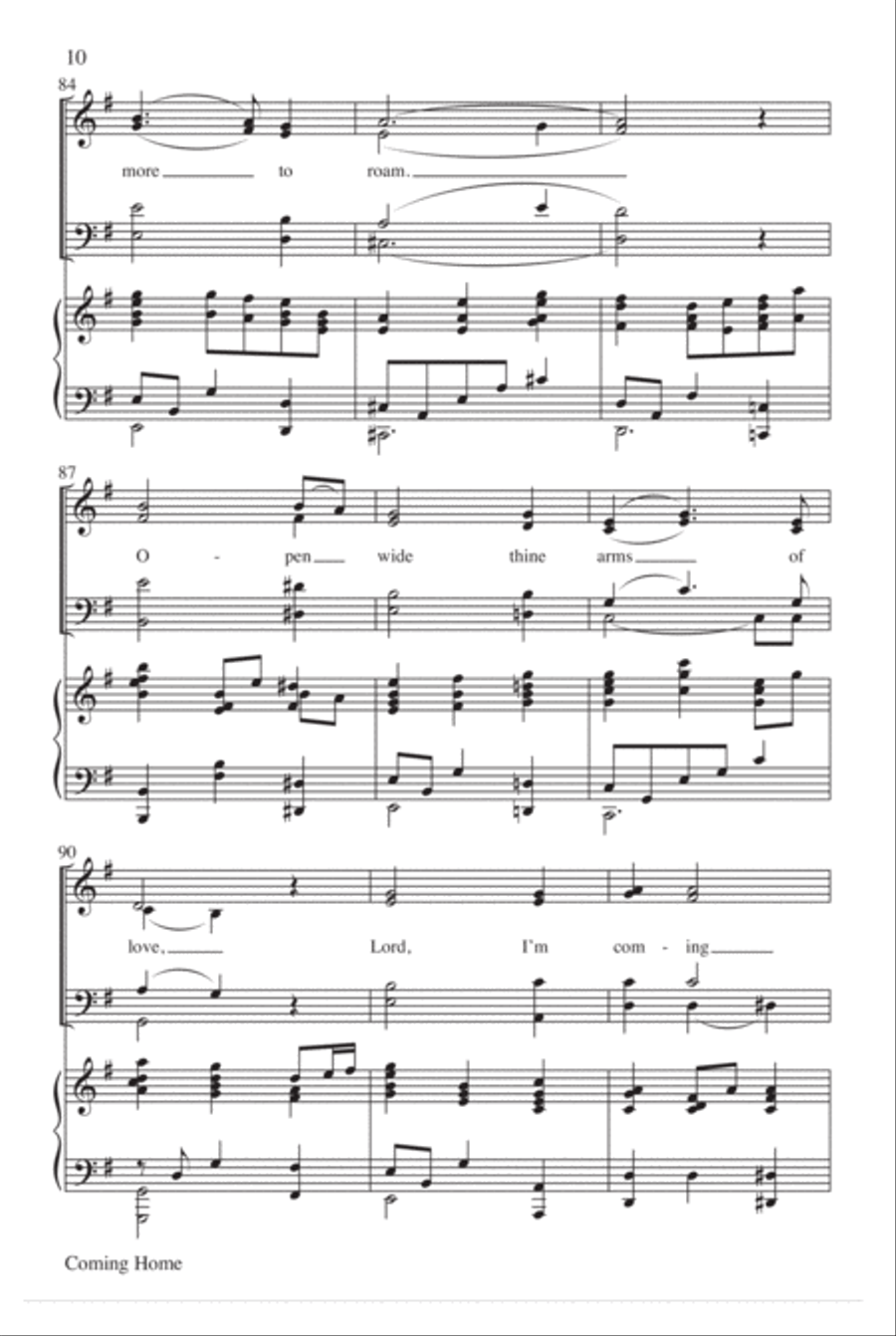 Coming Home 4-Part scores gallery preview page 11