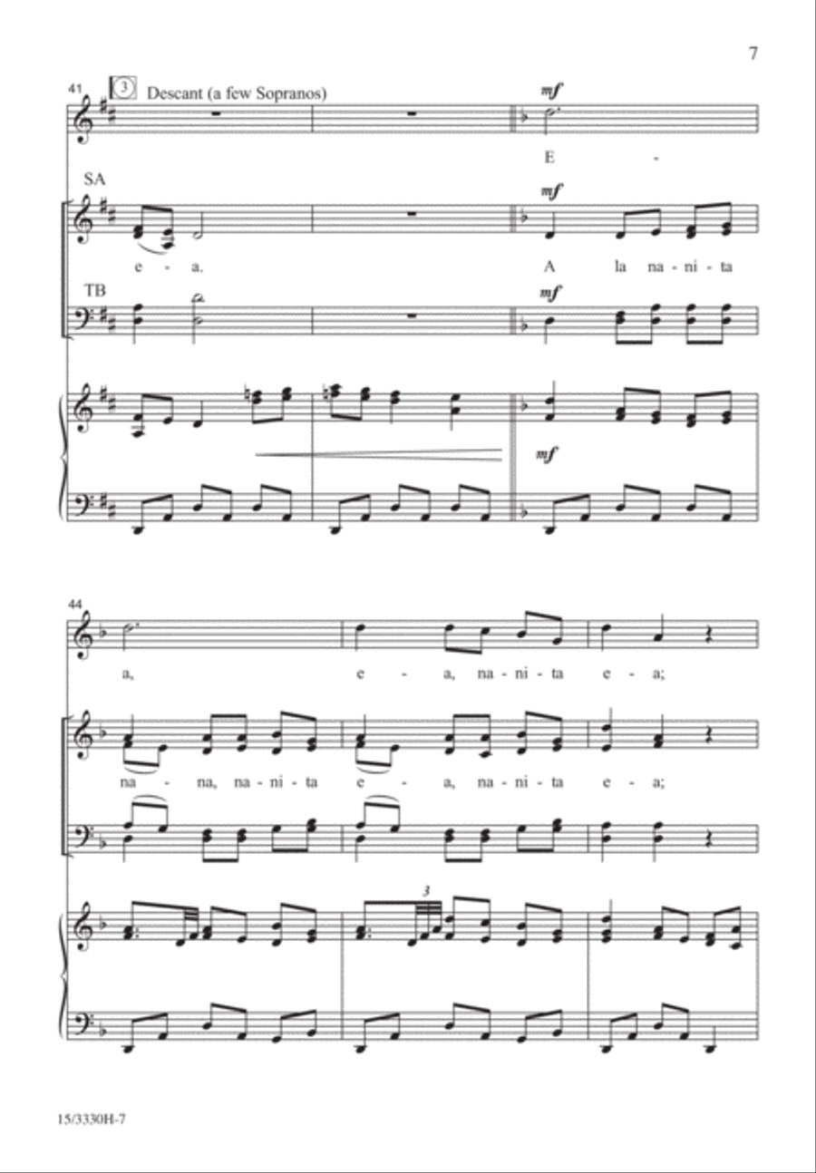 A La Nanita Nana A La Nanita Nana 4-Part scores gallery preview page 6